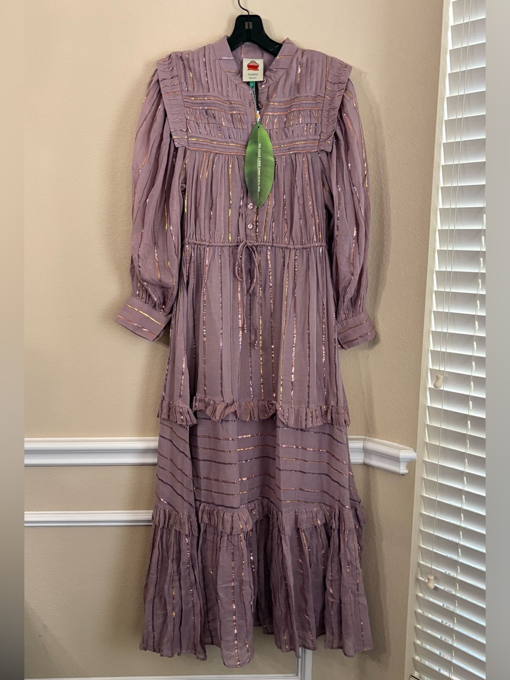 NWT Farm Rio Pleated Yoke Tiered
Prairie Maxi Dress - Picture 3 of 5